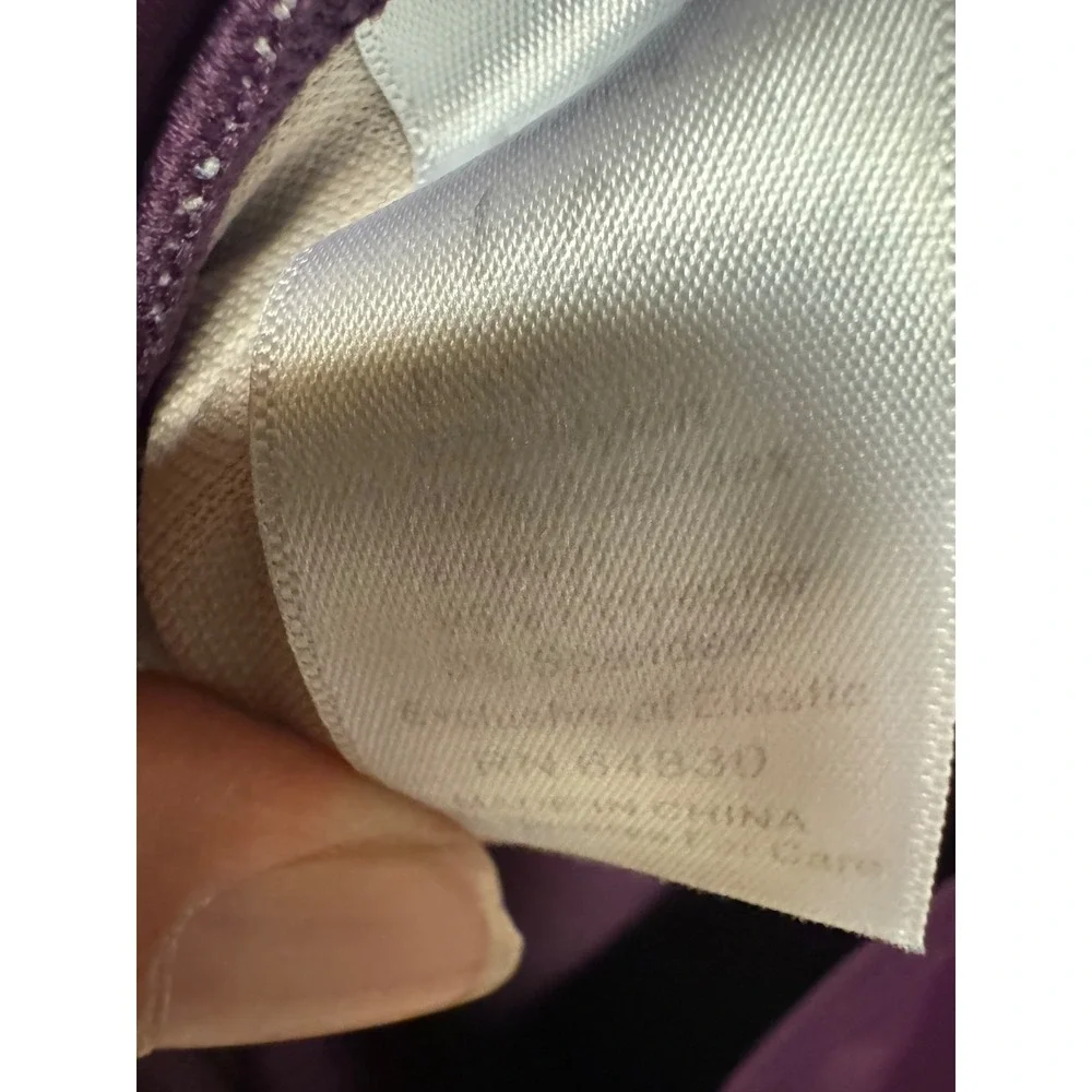 Balera Women's Athletic Racer Back One-Piece Purple Swimsuit SZ Large
